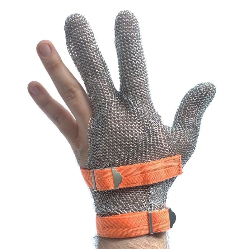 Çelik Örgü Eldiven (3 Parmak)(XL Beden)(%100 Paslanmaz)