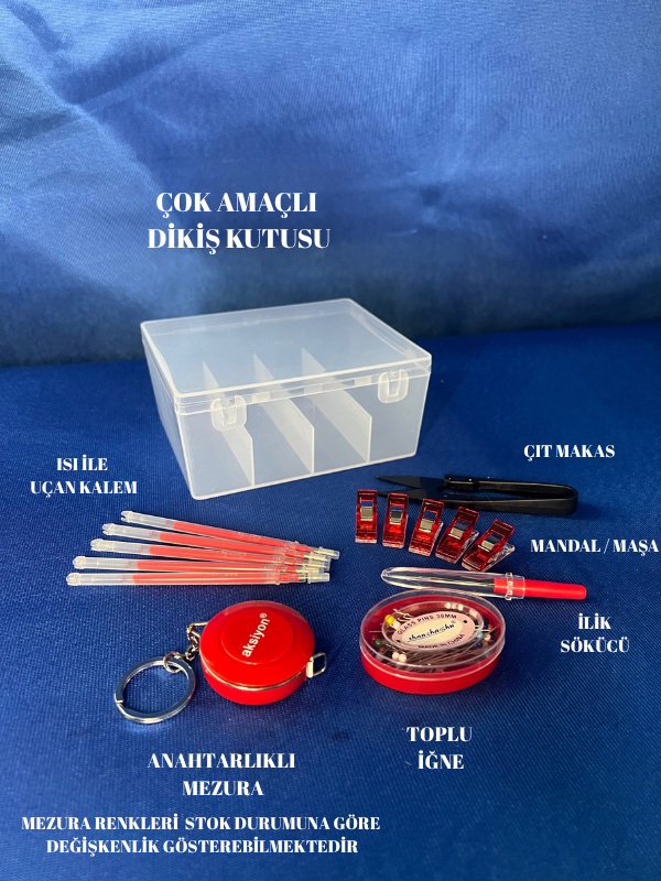 Çok amaçlı kutulu dikiş seti