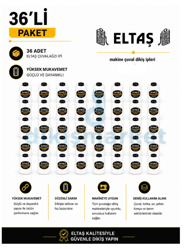 ELTAŞ Çuval Ağzı Dikiş İpliği 36 Adet