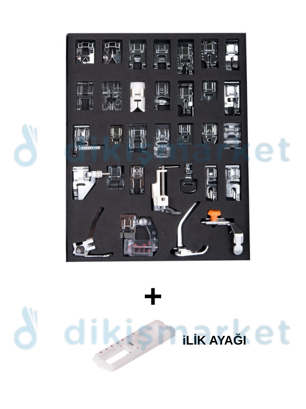 Ev Tipi Aile Dikiş Makinesi 32 li Ayak Seti |İlik ayağı |Tüm Ev Tipi Makinalar İçin Uygundur
