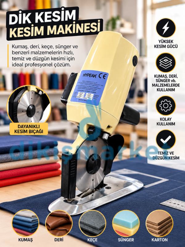 Hypeak Yuvarlak Kumaş Kesim Motoru RC-100