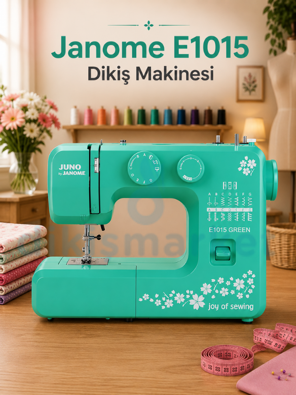 Janome|E1015 Dikiş Makinesi | Yeşil | Ev Tipi Dikiş Makinesi