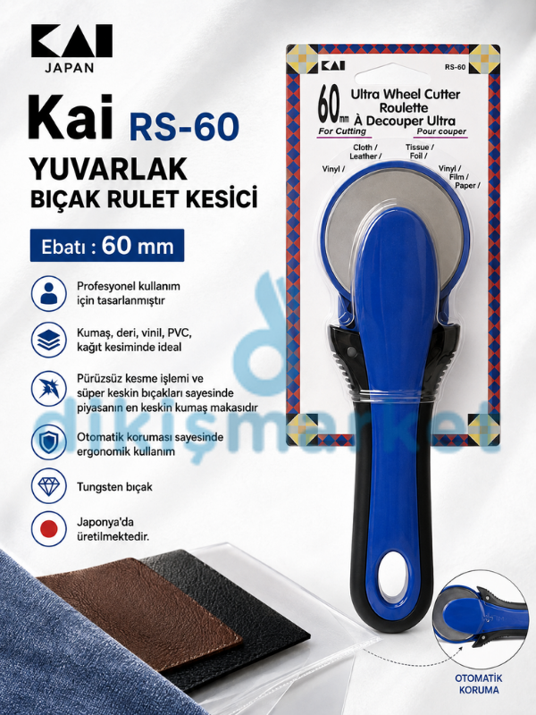 Kai RS-60 - Yuvarlak Bıçak Rulet Kesici