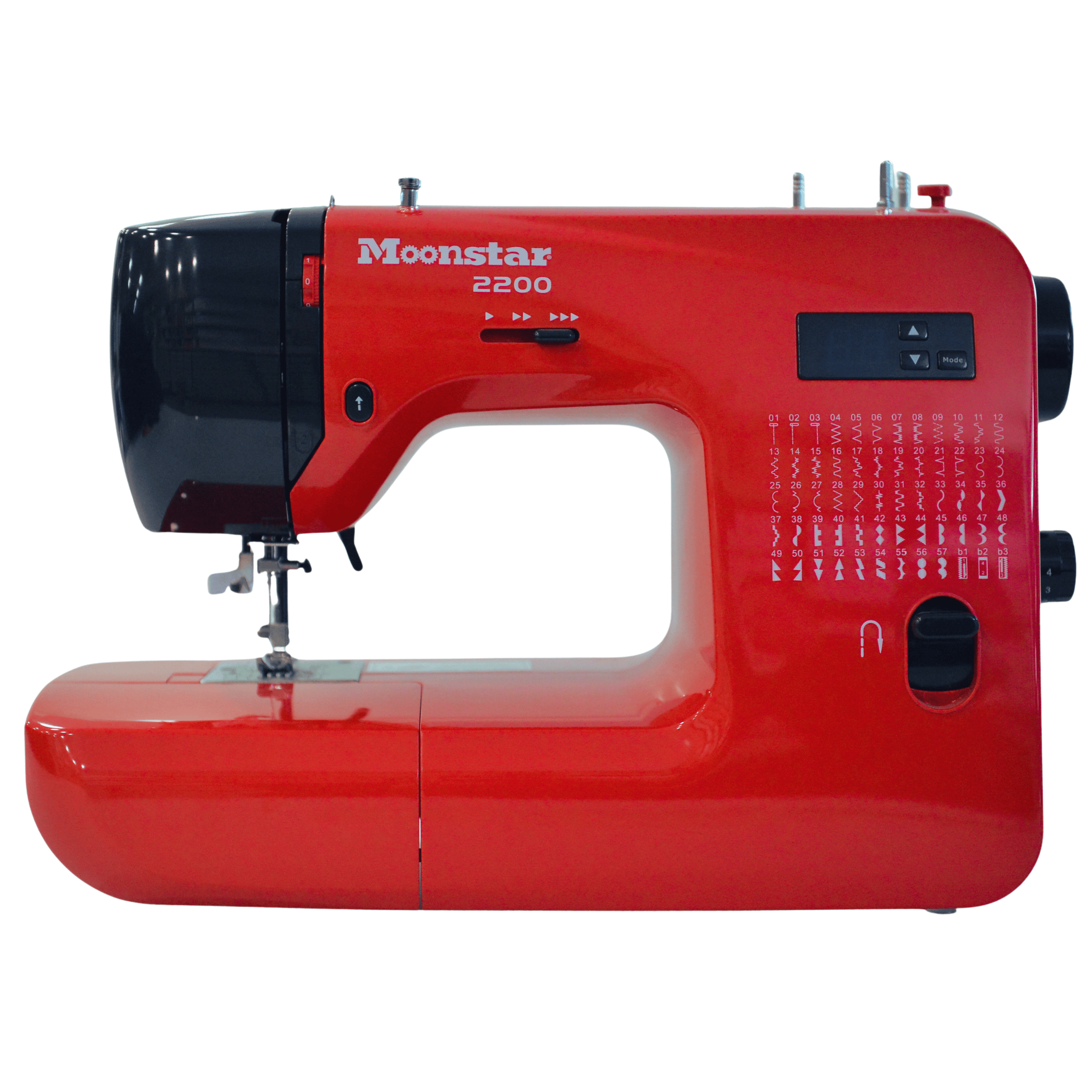 Moonstar 2220 Ev Tipi Elektronik Düz Dikiş Makinesi | 60 Desen | 5mm Zigzag | 4 Adımda İlik Açabilme