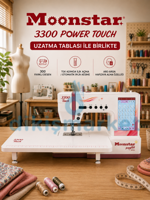Moonstar 3300 Touch Dikiş Makinası Uzatma Tablalı
