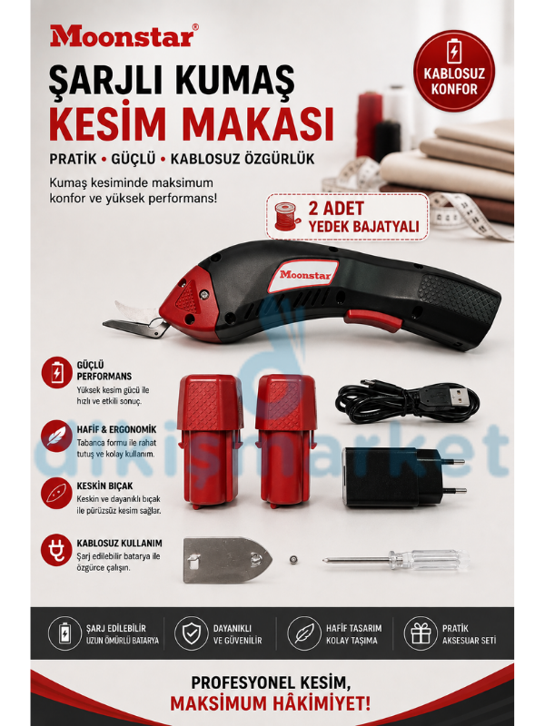 Moonstar Şarjlı Çok Amaçlı Kesim Makası (Yedek Bataryalı) / MEC-10