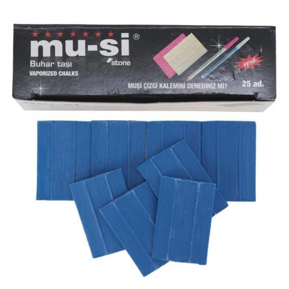MUŞİ ÇİZGİ TAŞI MAVİ RENK 25 ADET