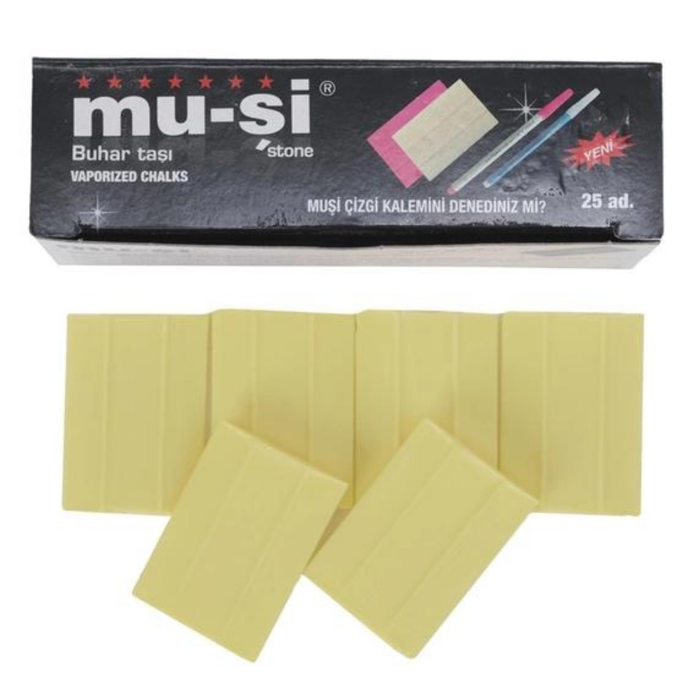 MUŞİ ÇİZGİ TAŞI SARI RENK 25 ADET