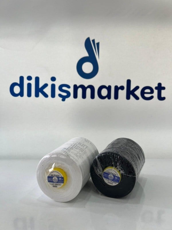 Oltalı 50 Numara Siyah-Beyaz Dikiş İp Seti