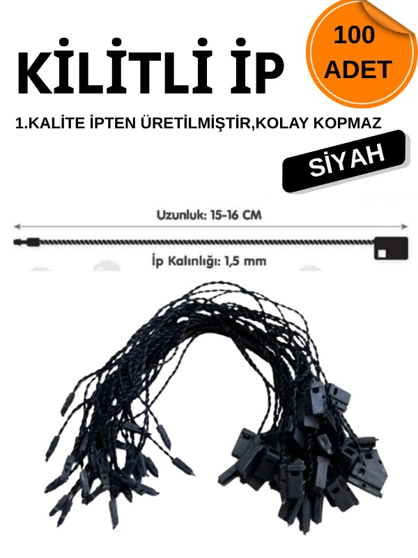 SİYAH KİLİTLİ İP