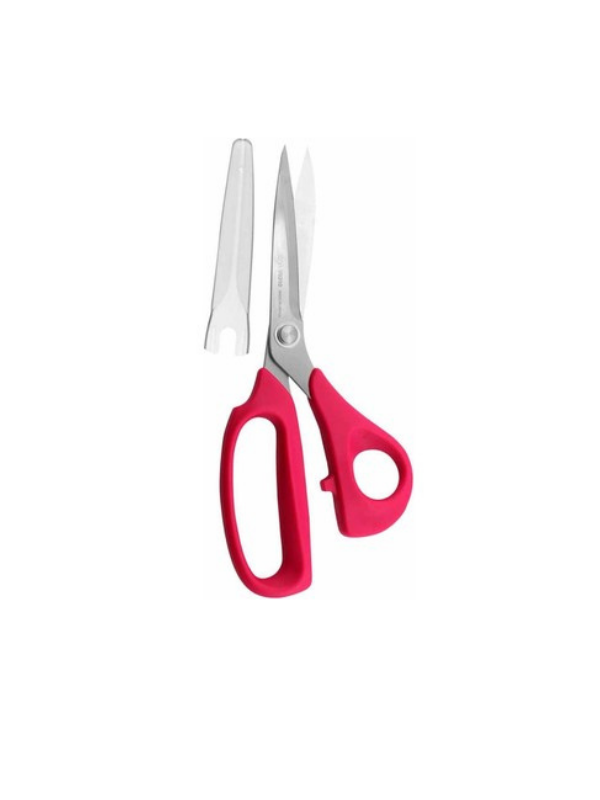 V-5210 Plastik Saplı Terzi Makası | Yatık Makas | Makinacı Makası | Özel Ağız | 21cm | Japon Malı | 8 no | Makas Ucu Kılıflı