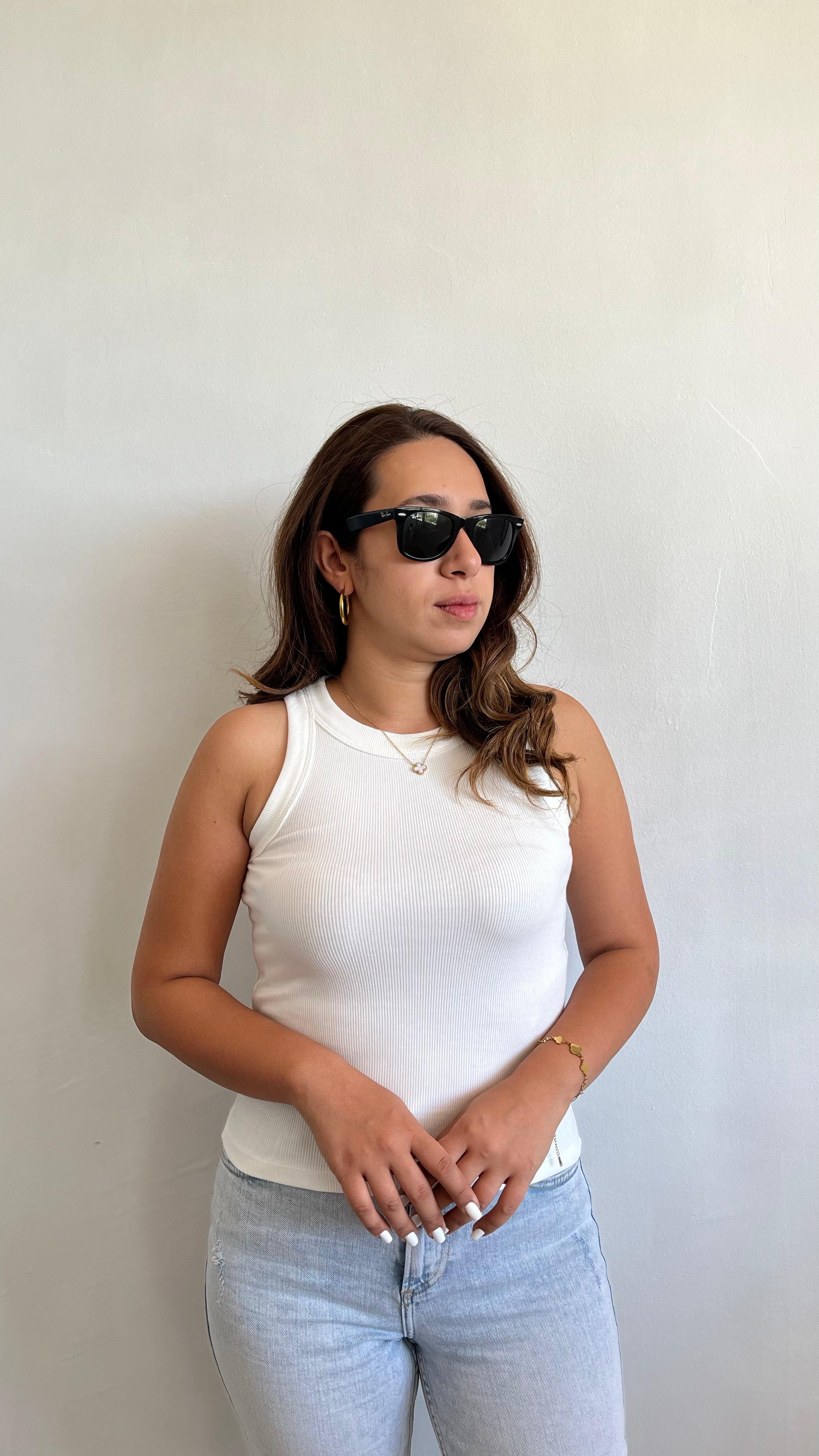 Beyaz Fitilli Basic Halter