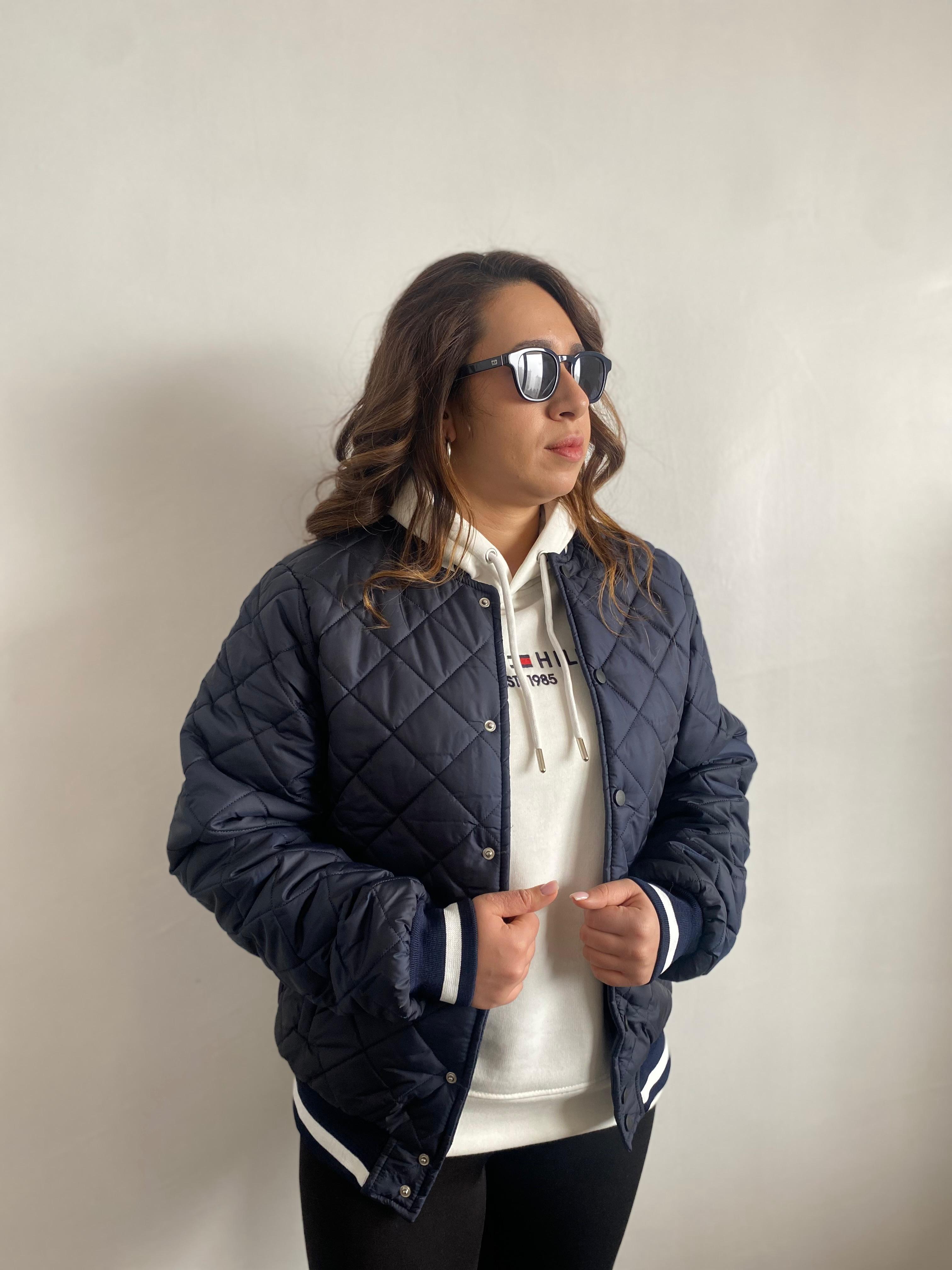 LB Kapitone Lacivert Bomber Ceket