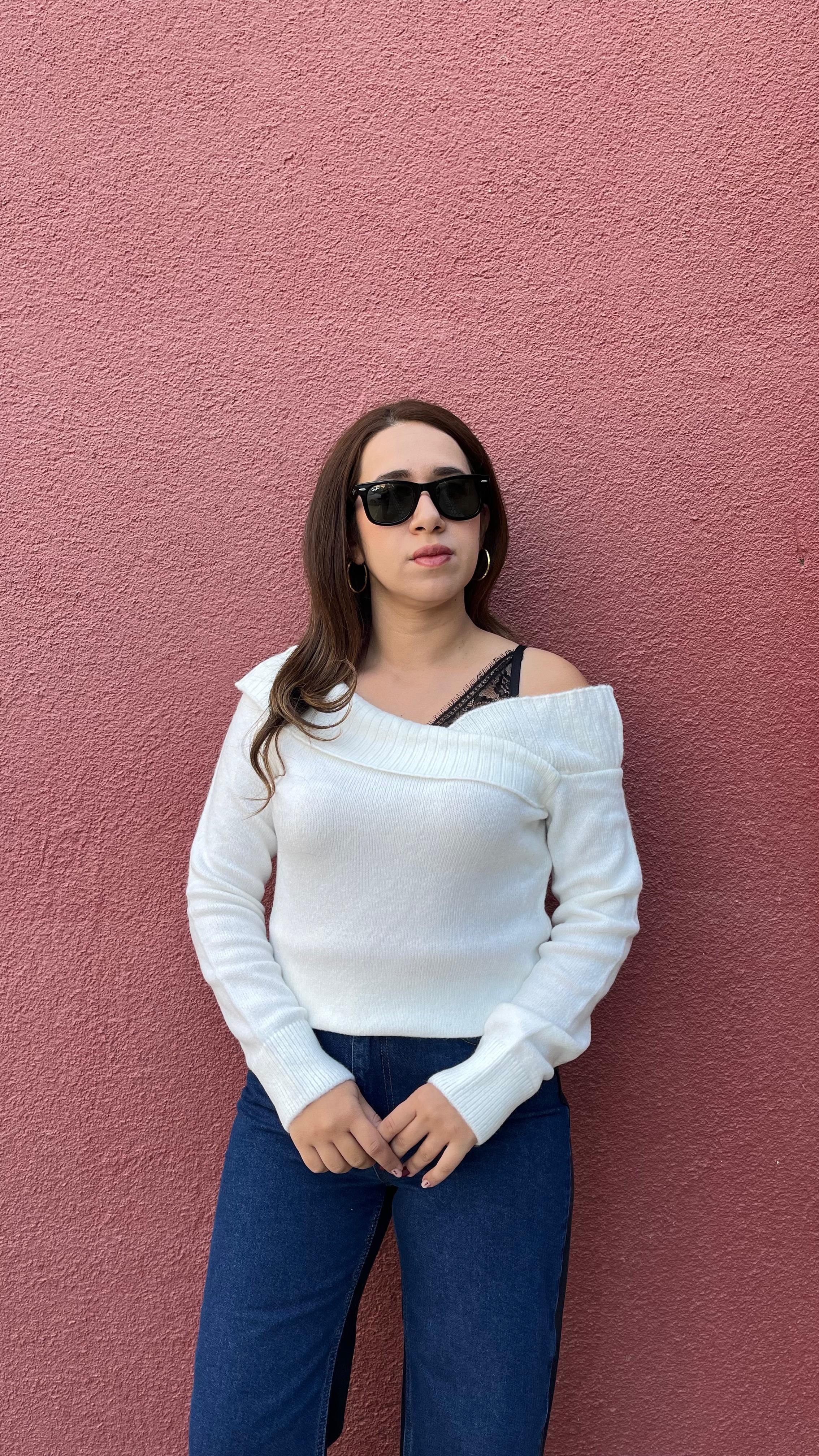 Omuz Dantel Detay Ekru Kadın Kazak