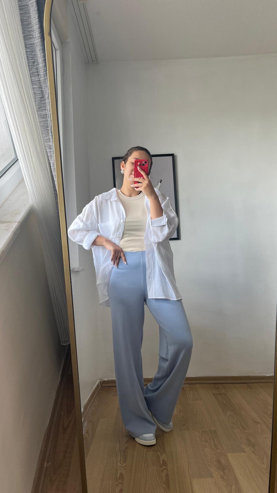 Oysh Likralı Modal Kumaş Palazzo