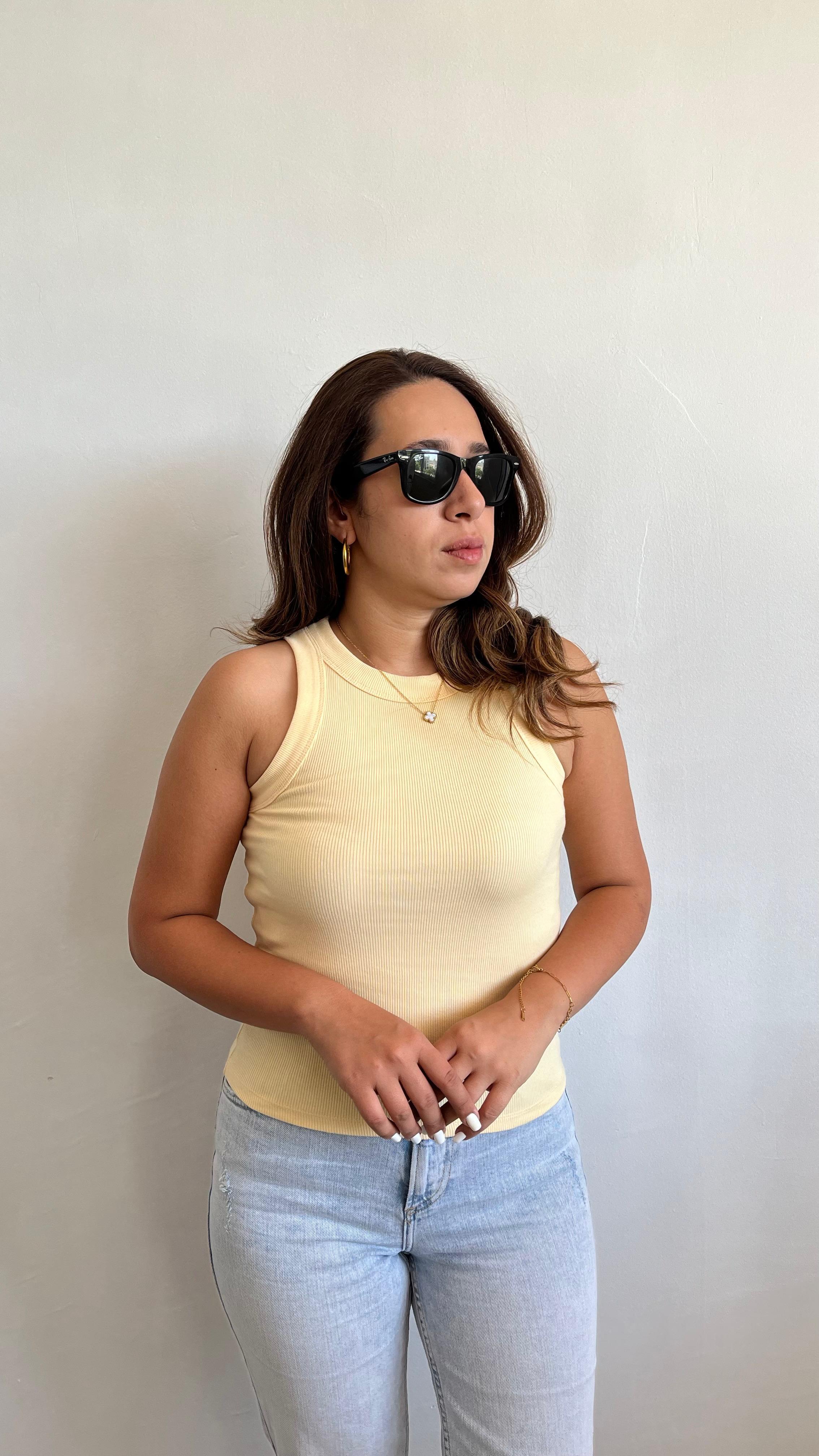 Somon Sarı Fitilli Basic Halter