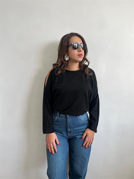 Zra Işıltılı Omuz Detay Bluz