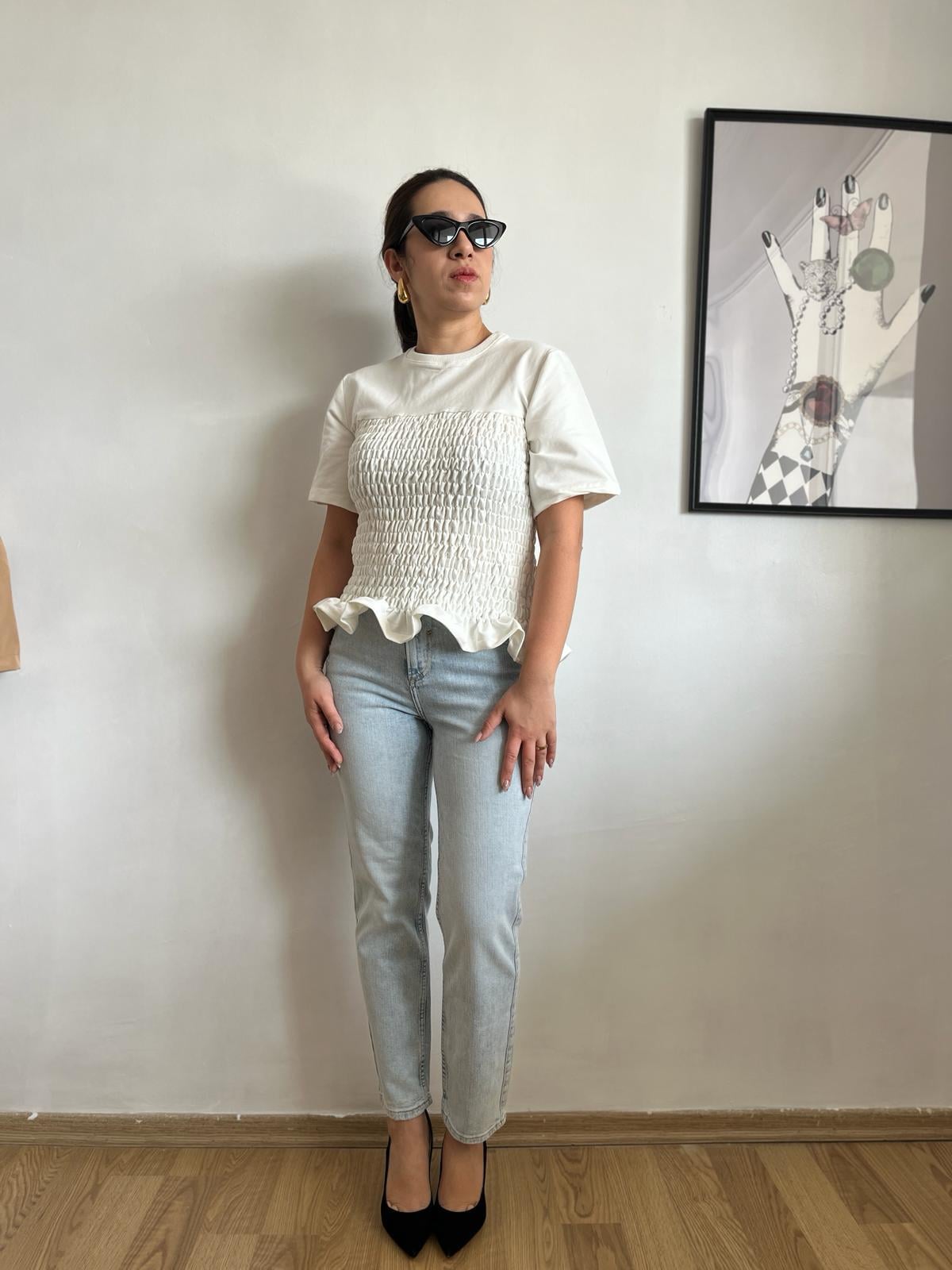 Açık Mavi Mom Denim Kadın Pantolon