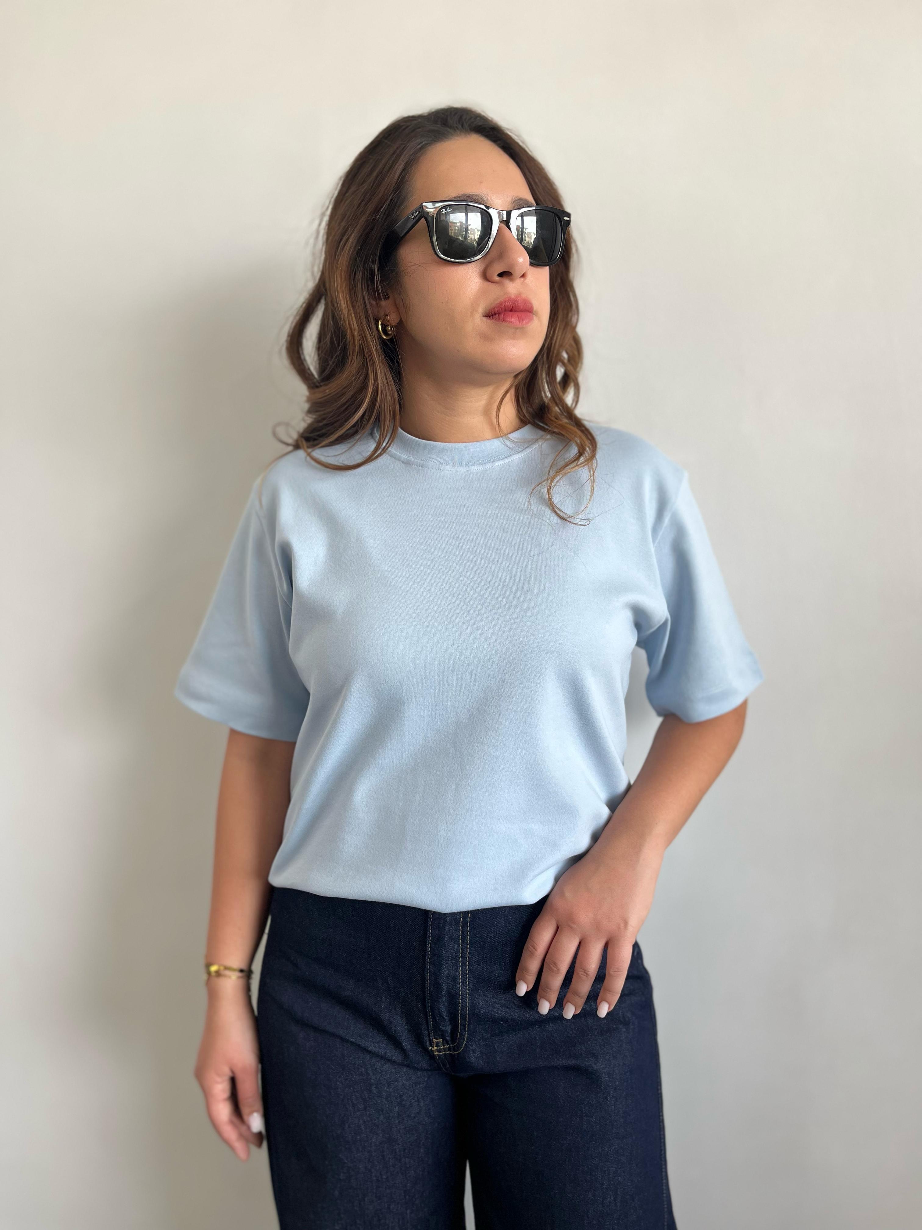 Basic Pamuklu Bebe Mavi Tişört