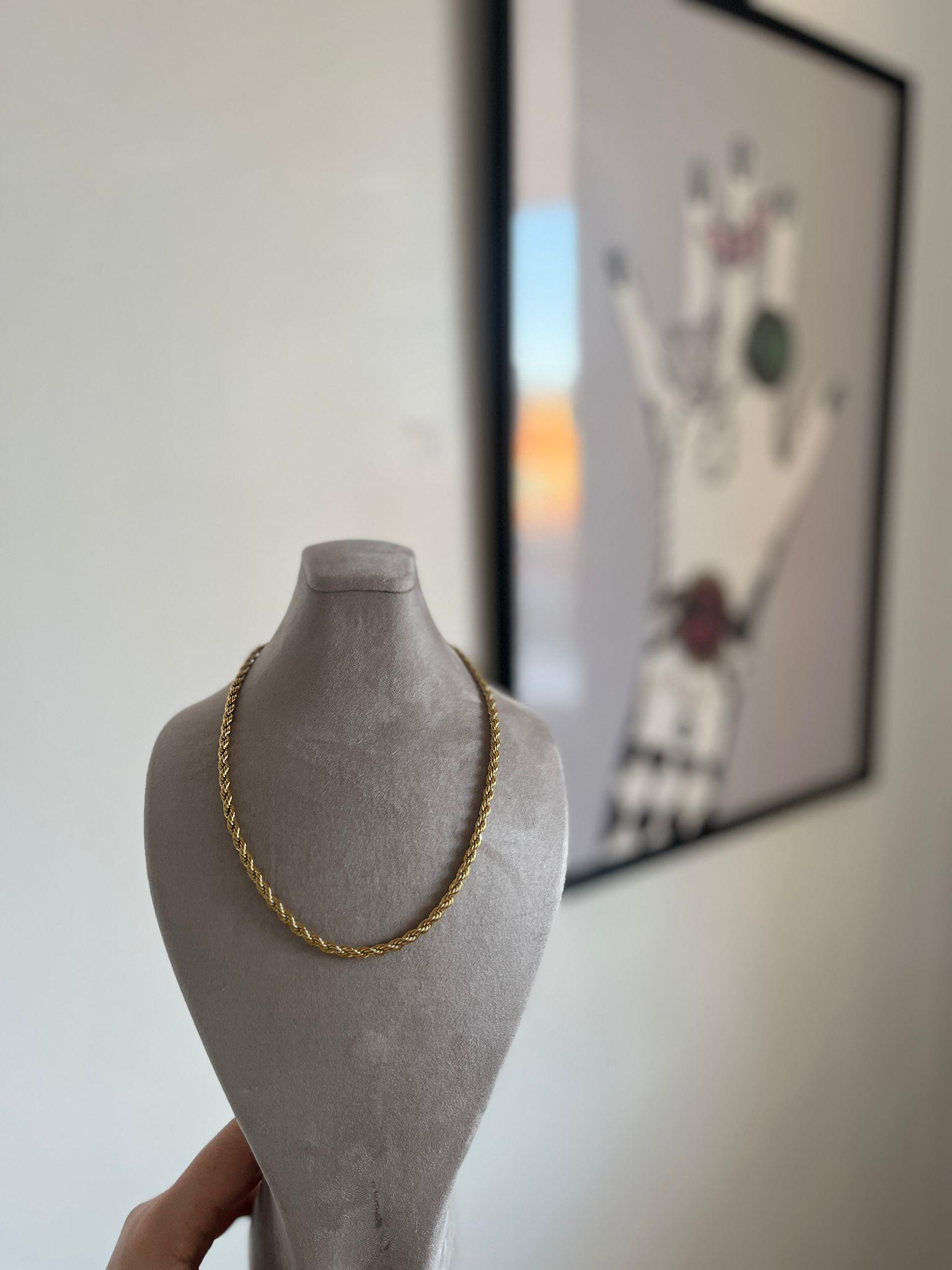 Çelik Burgu Zincir Gold Kolye