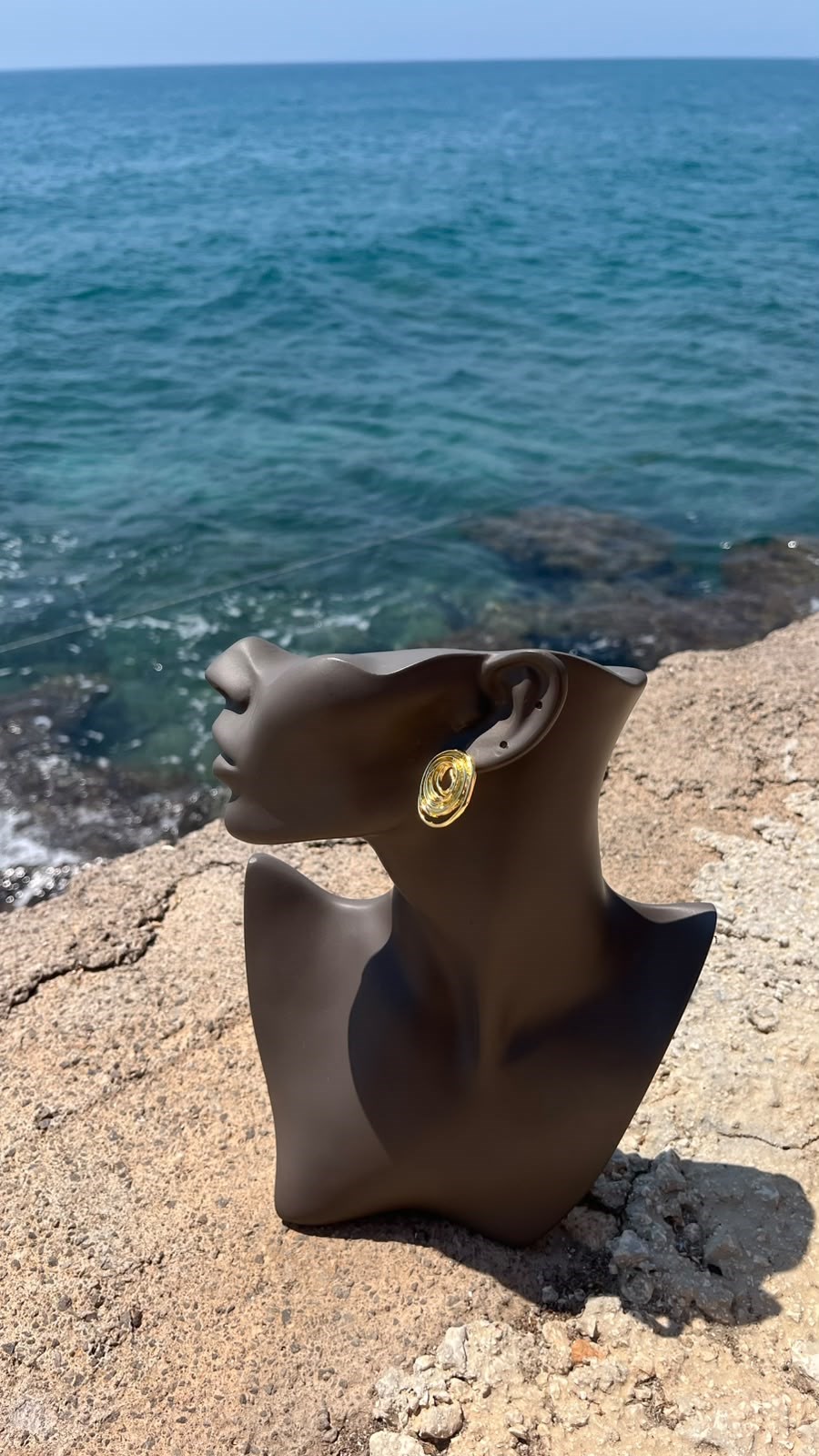 Çelik Gold Sarmal Küpe