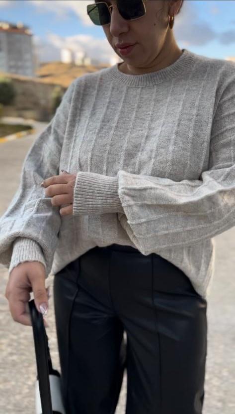İspanyol Paça Siyah Deri Pantolon · 3