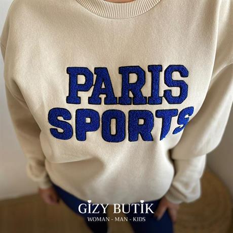 Kadın Paris Yazılı Sweatshirt · 2