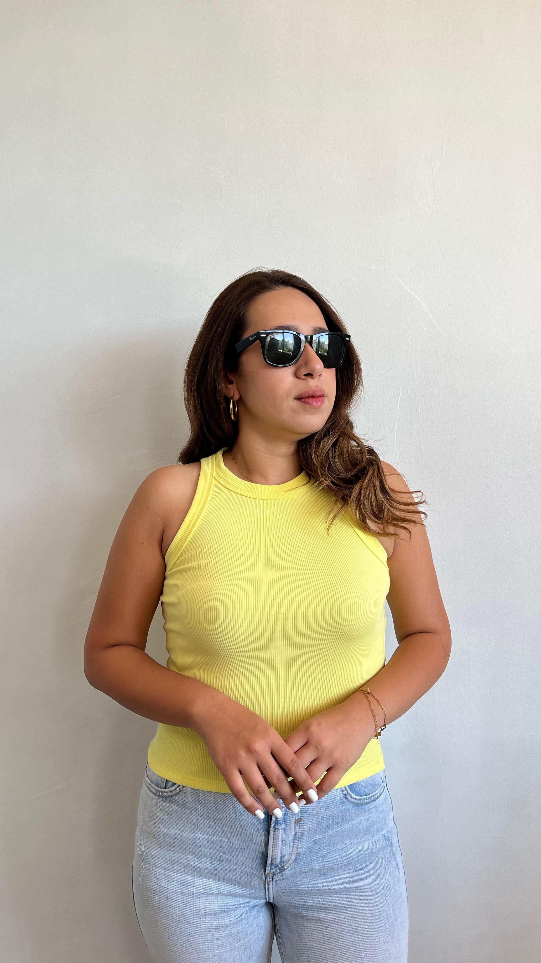 Limon Sarısı Fitilli Basic Halter