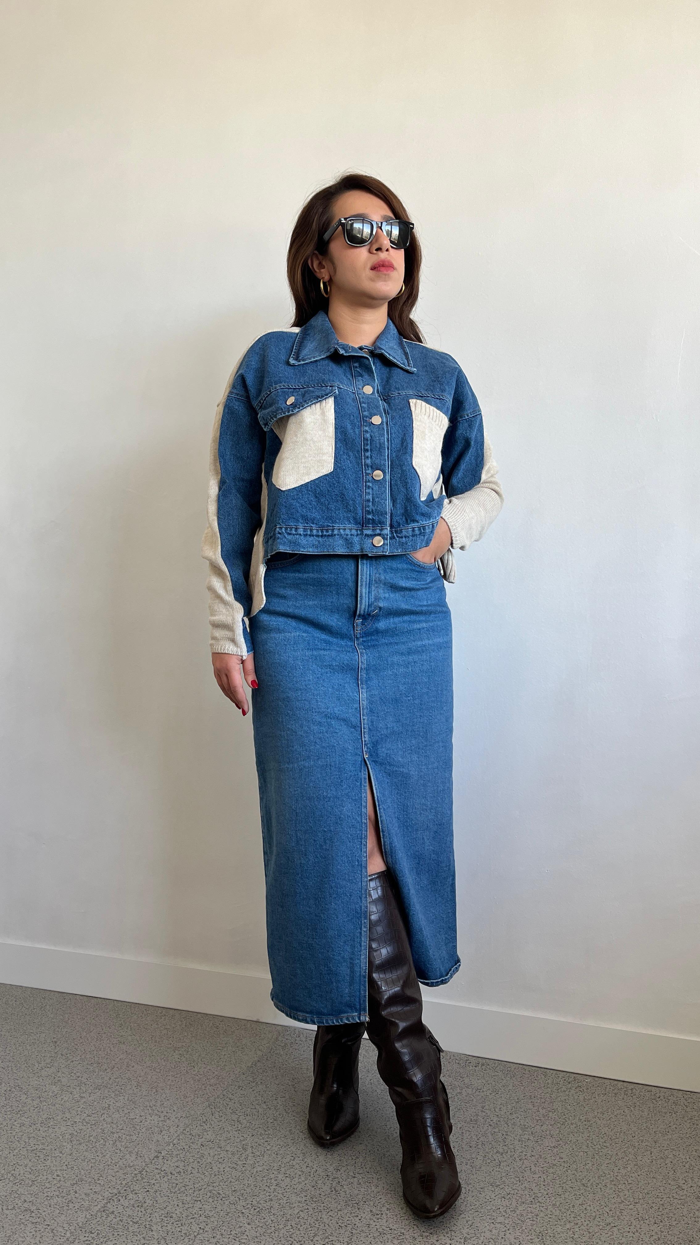 Mavi Triko Denim Ceket