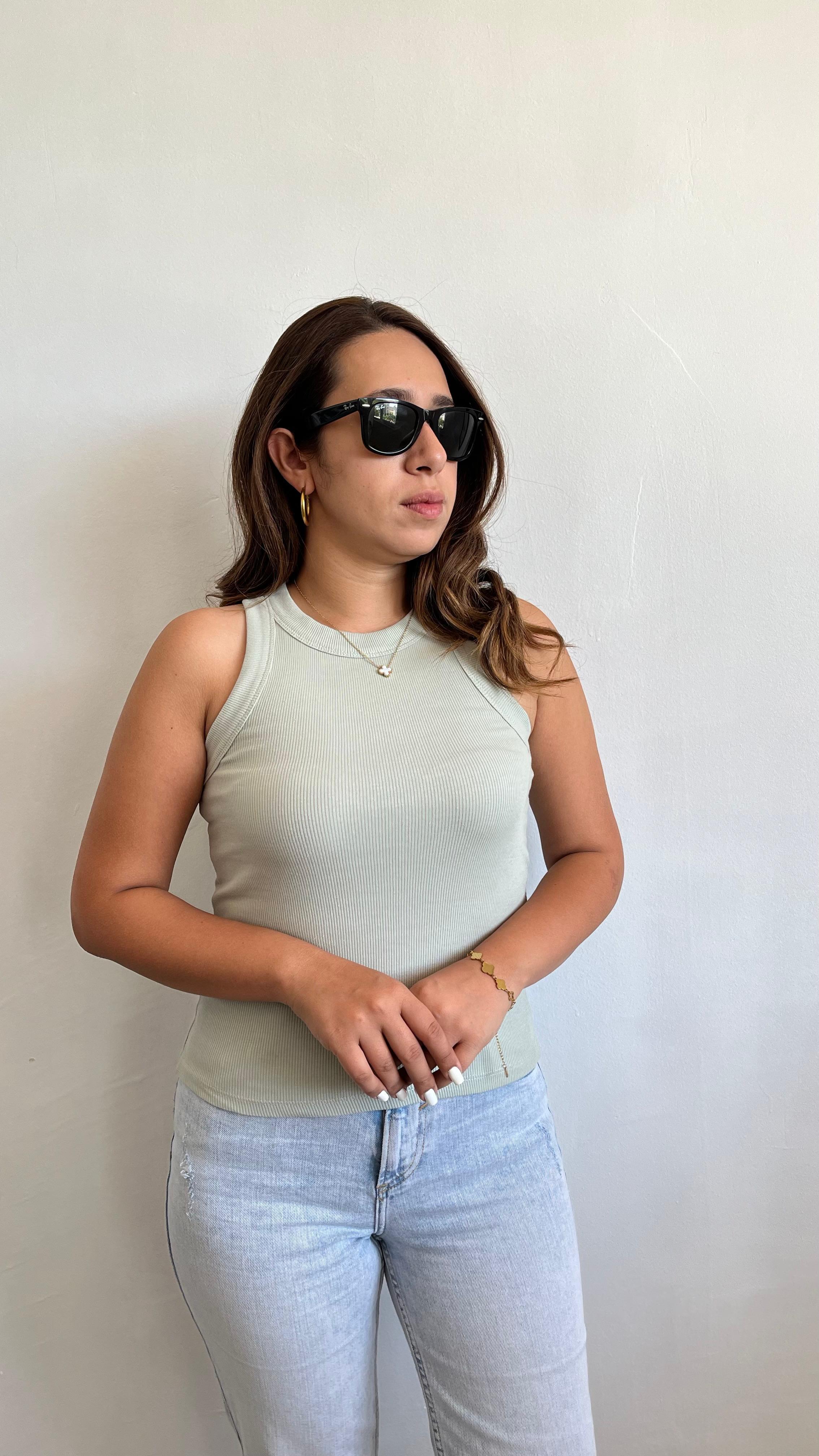 Mint Yeşili Fitilli Basic Halter