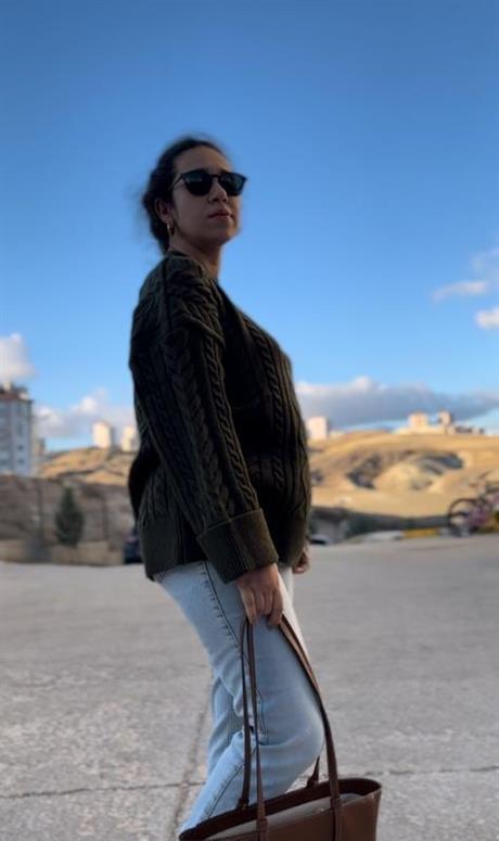 Örgü Desen Uzun Kadın Kazak · 8