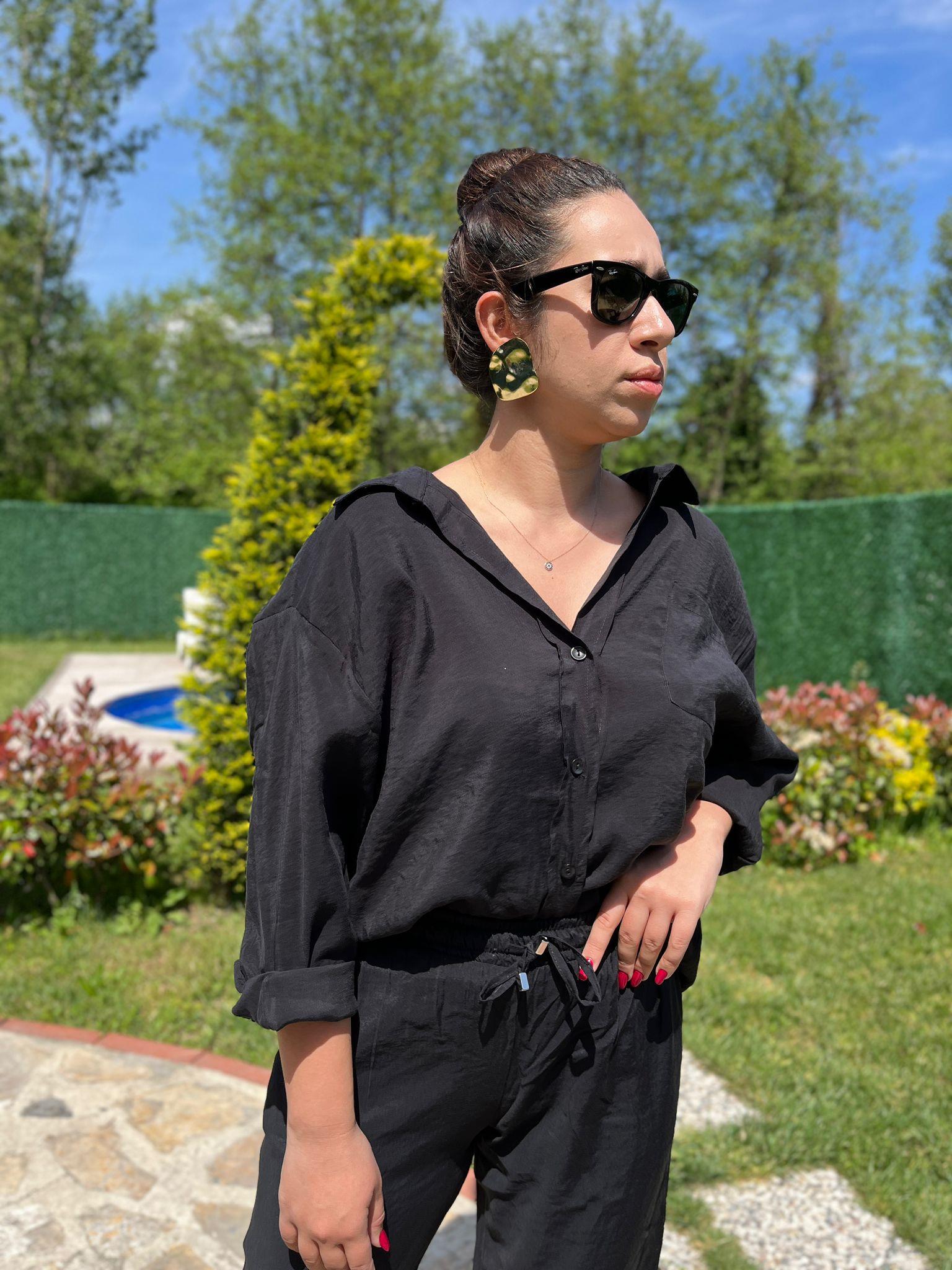 Oversize Tencel Kadın Gömlek