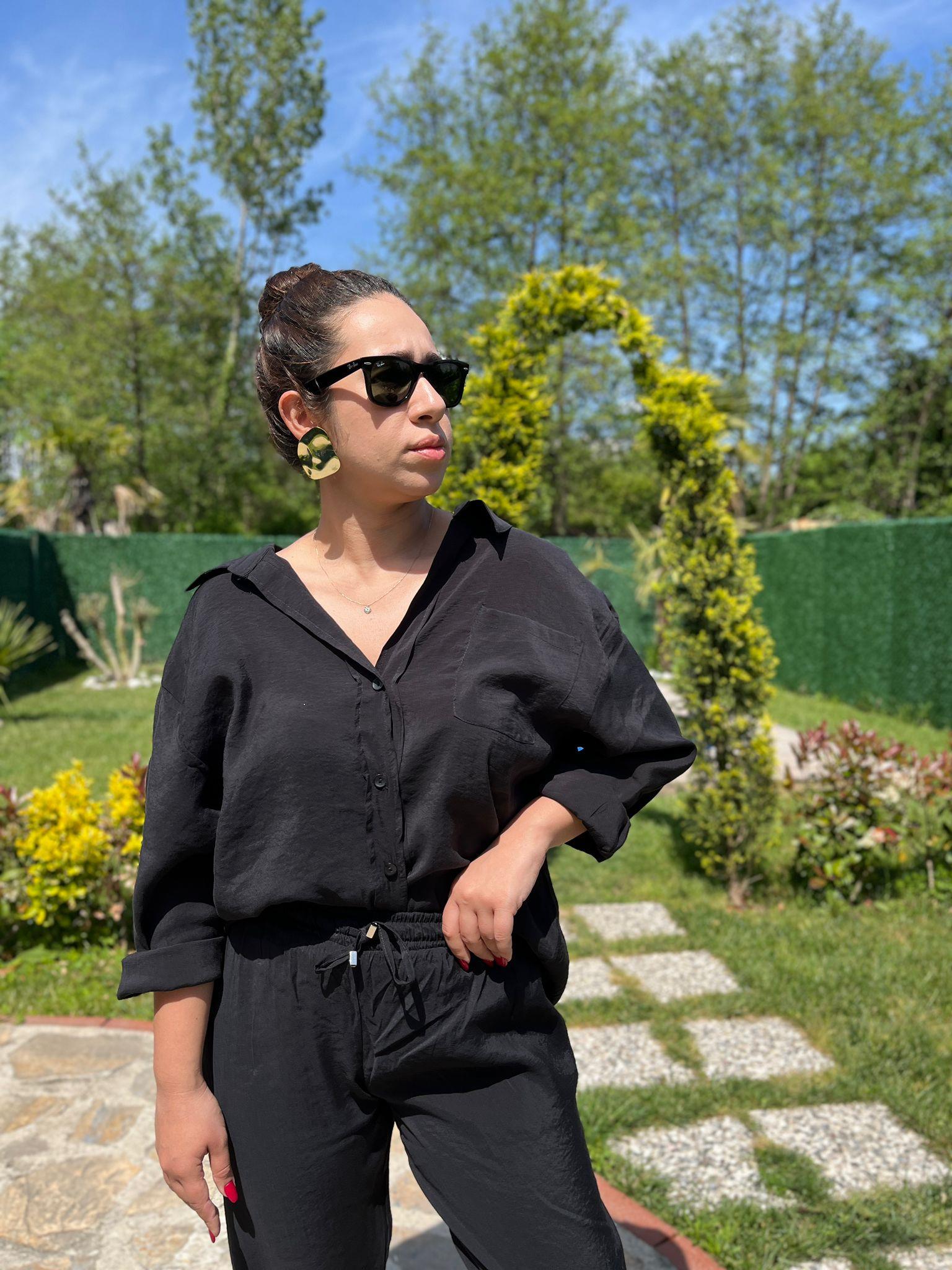 Oversize Keten Karışımlı Kadın Gömlek · 6