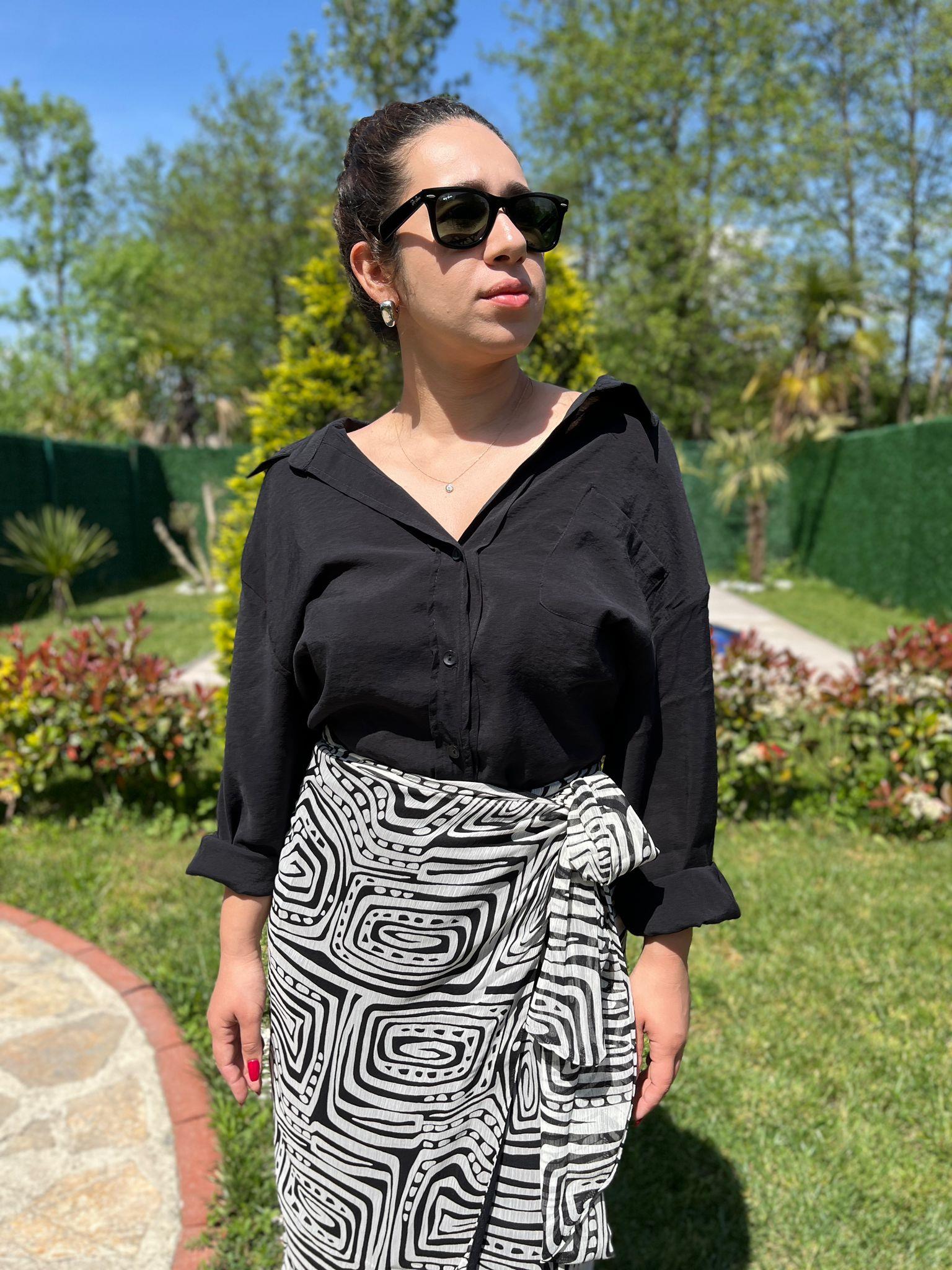 Oversize Keten Karışımlı Kadın Gömlek · 7