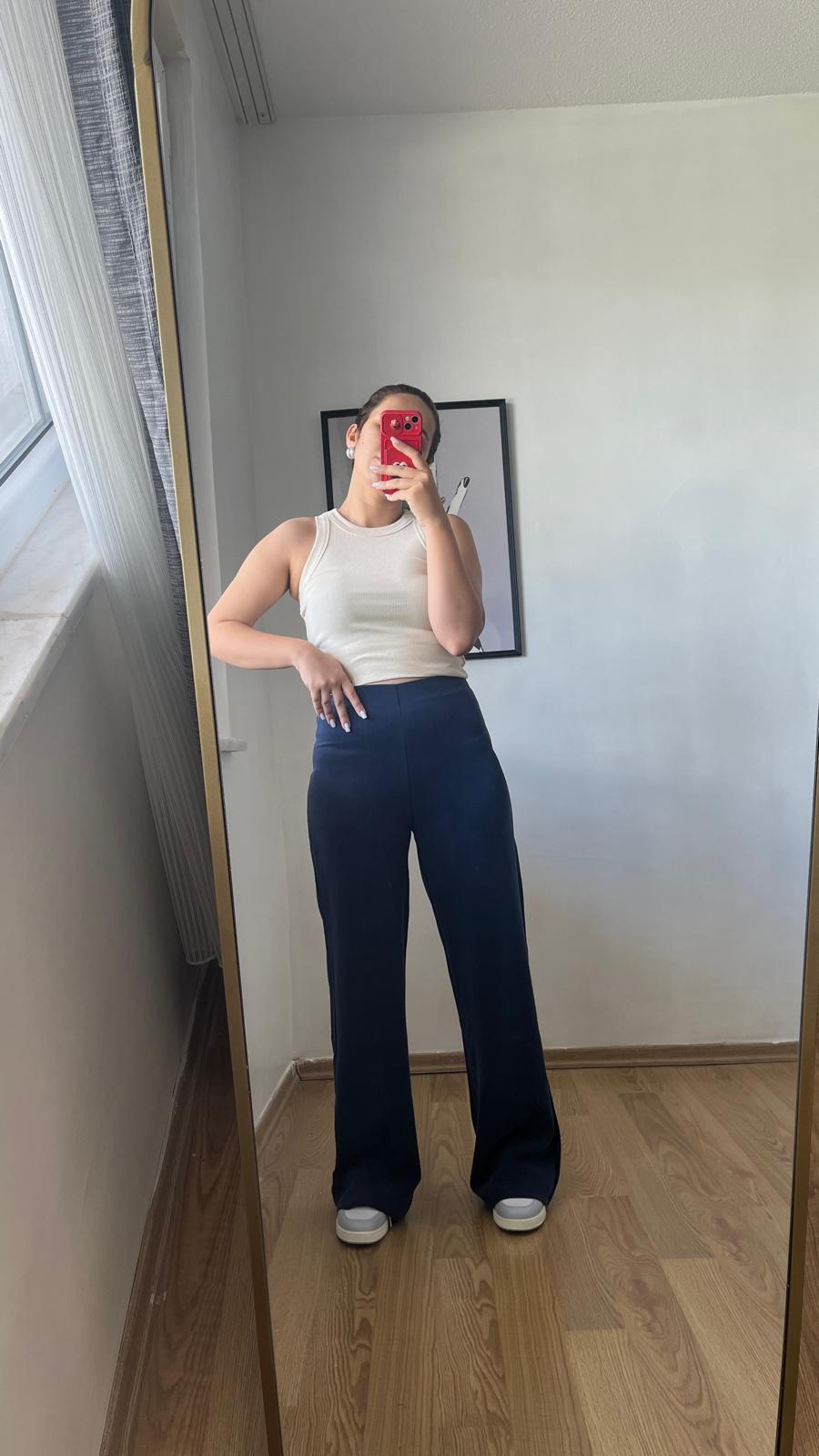 Oysh Likralı Modal Kumaş Palazzo