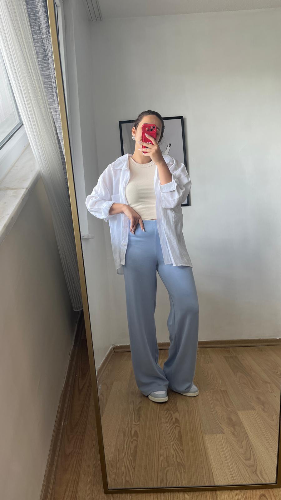 Oysh Likralı Modal Kumaş Palazzo