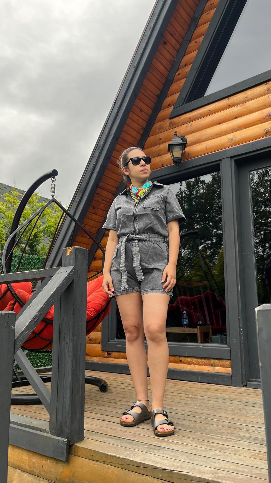 Siyah Denim Tulum · 3