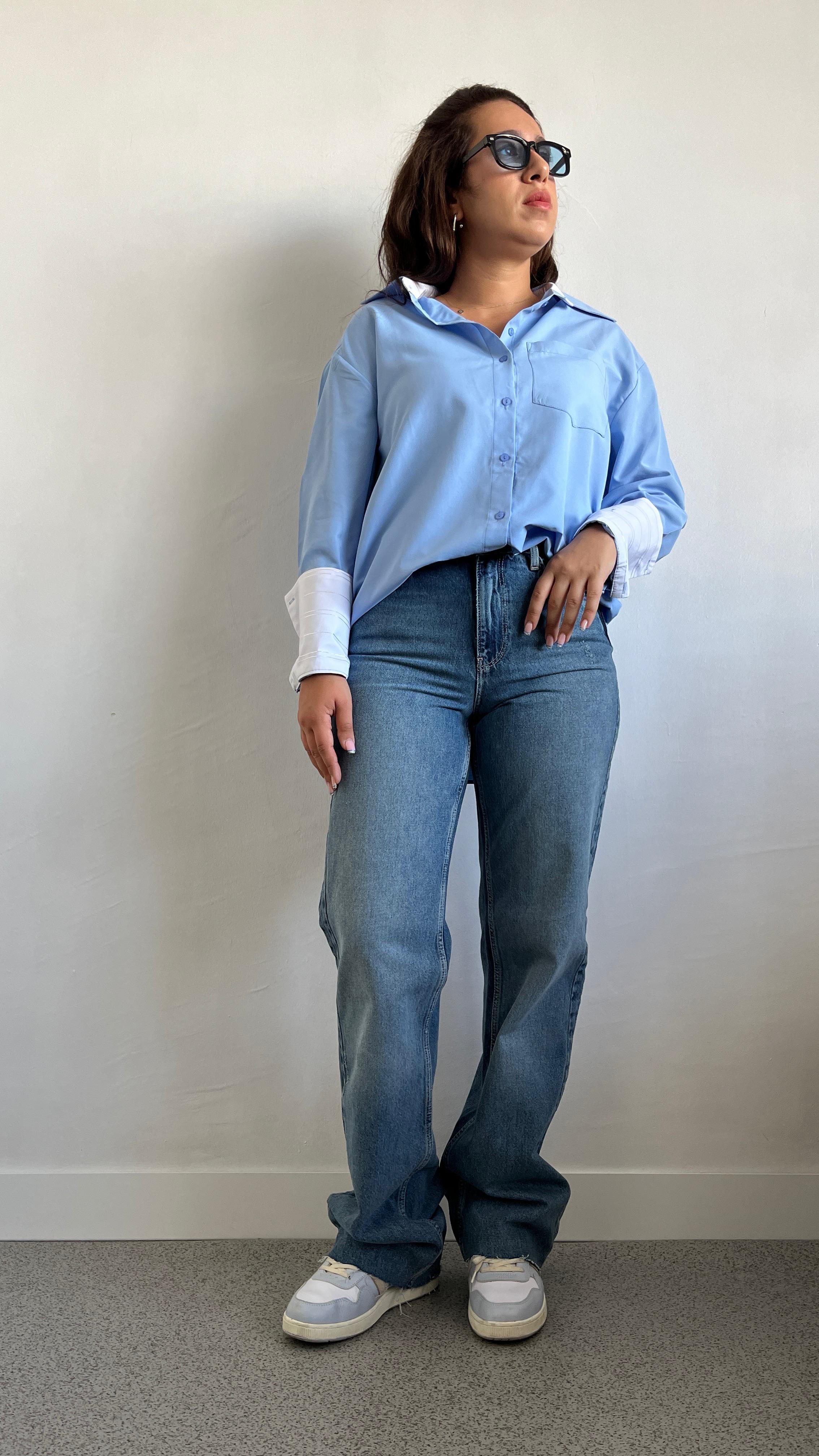 Straight Kesik Paça Denim Pantolon