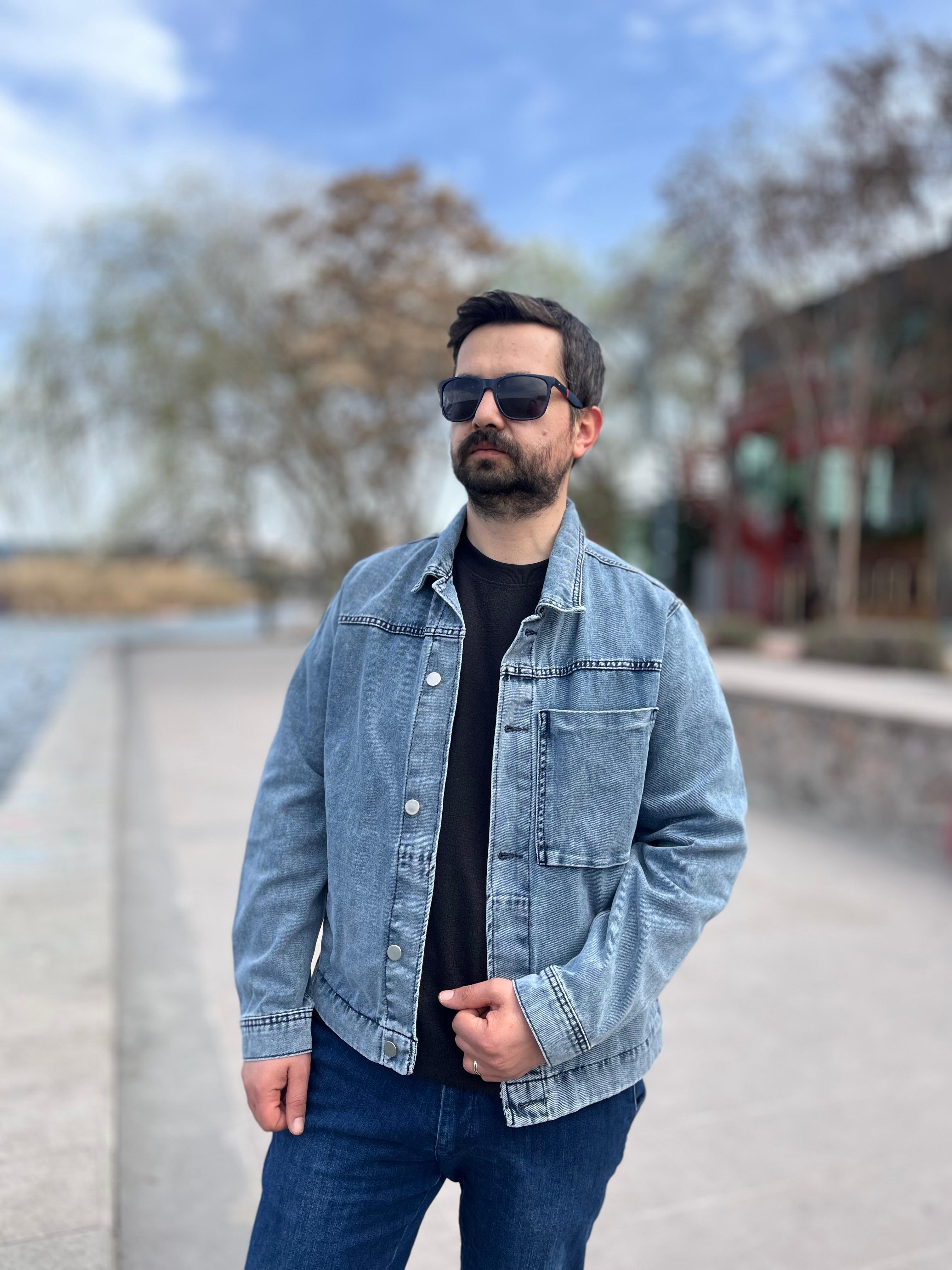 Tek Cepli Denim Ceket