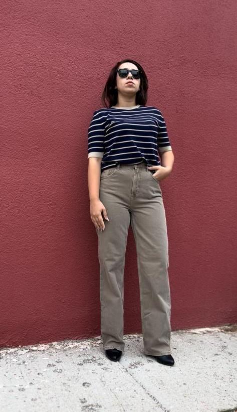 Toprak Rengi Denim Kadın Pantolon