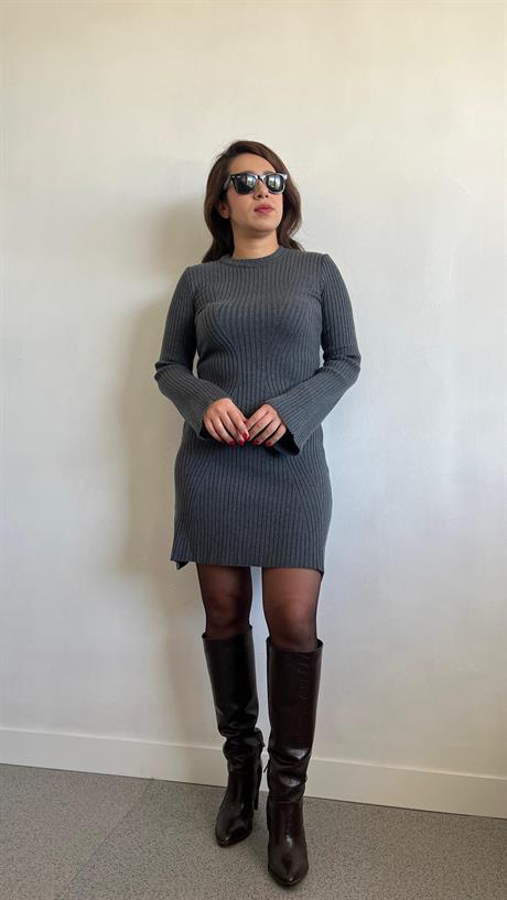 Uzun Kol Premium Triko Elbise