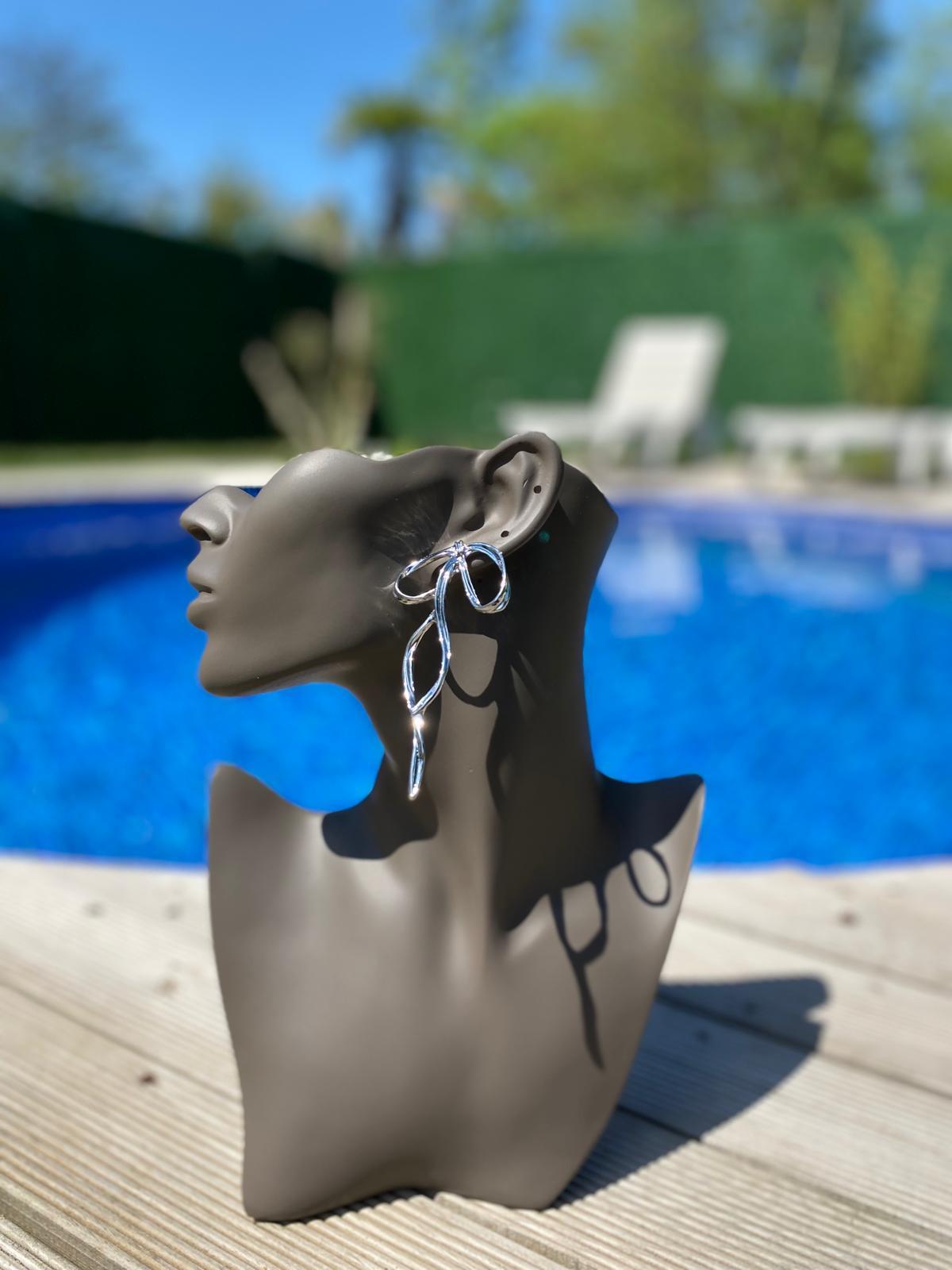 Uzun Kurdela Pirinç Küpe