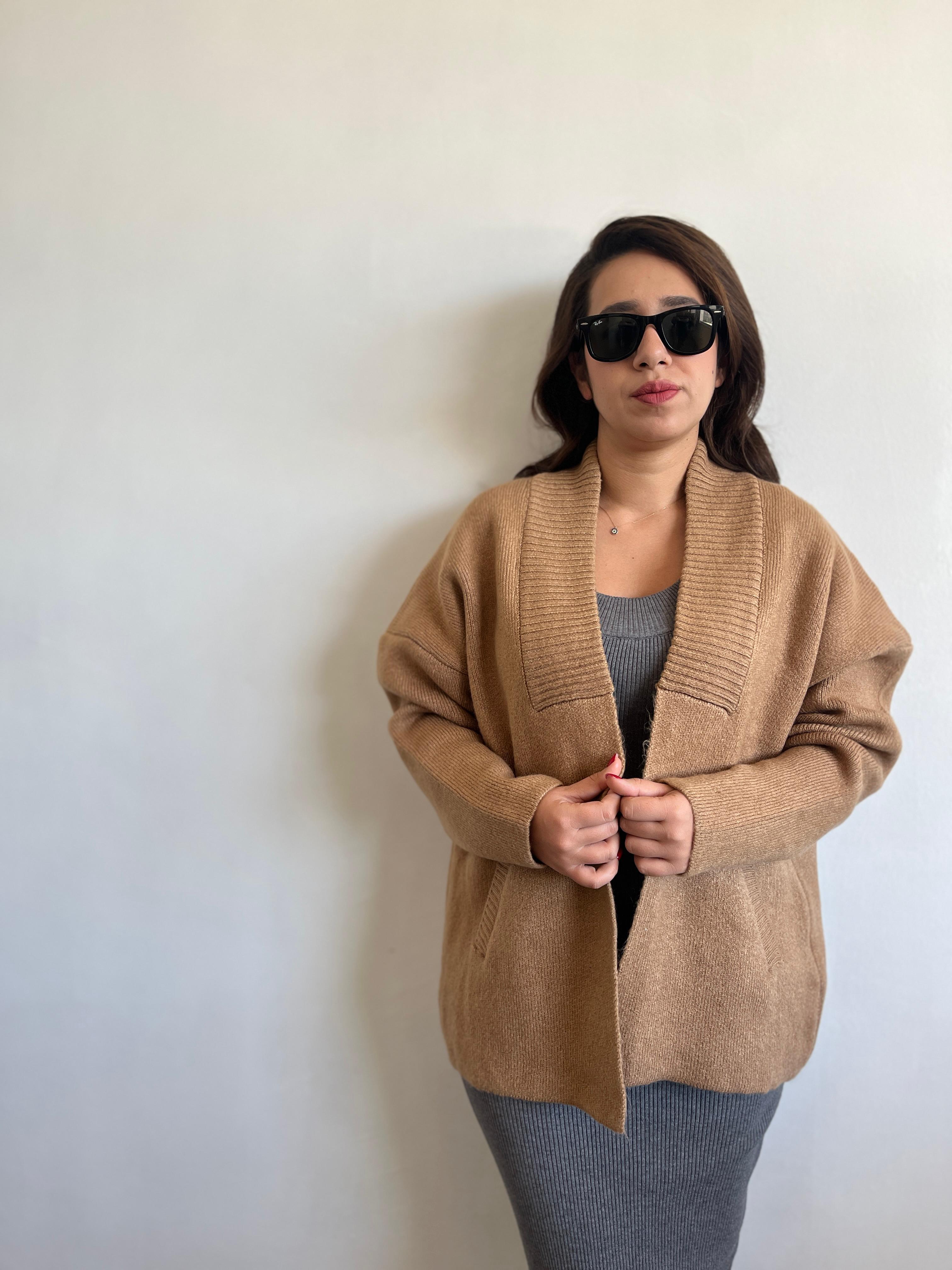 Uzun Premium Camel Hırka · 3
