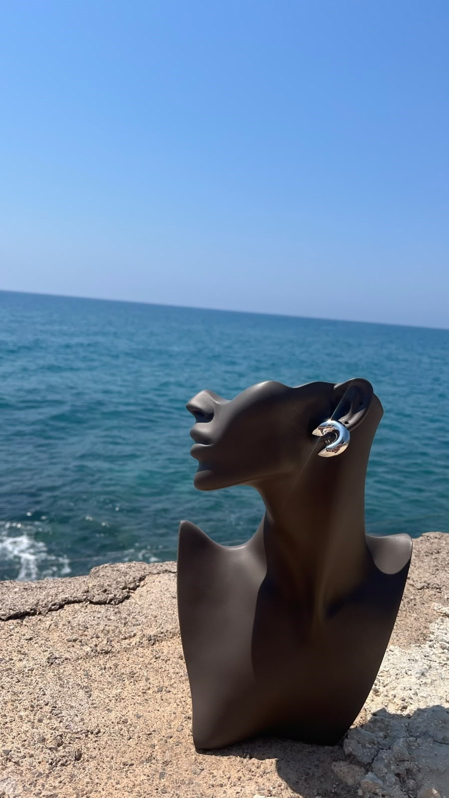 Yarım Ay Silver Küpe 