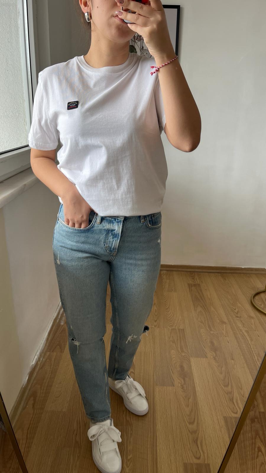 Yırtık Detay Mavi Denim Kadın Pantolon · 4