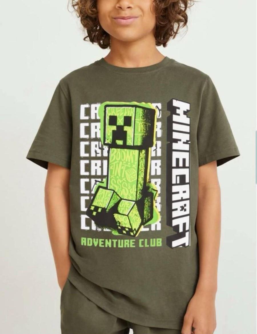 Zra Yeşil Minecraft Çocuk Tişört