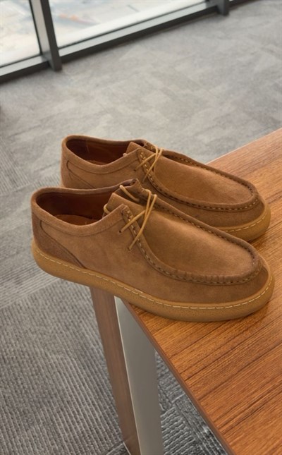 Tripy Hakiki Deri Erkek Taba Bağcıklı Günlük Ayakkabı Sıslay