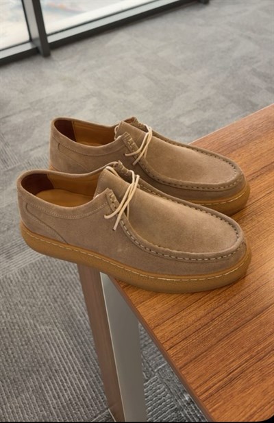 Tripy Hakiki Deri Erkek Vizon Bağcıklı Günlük Ayakkabı Sıslay