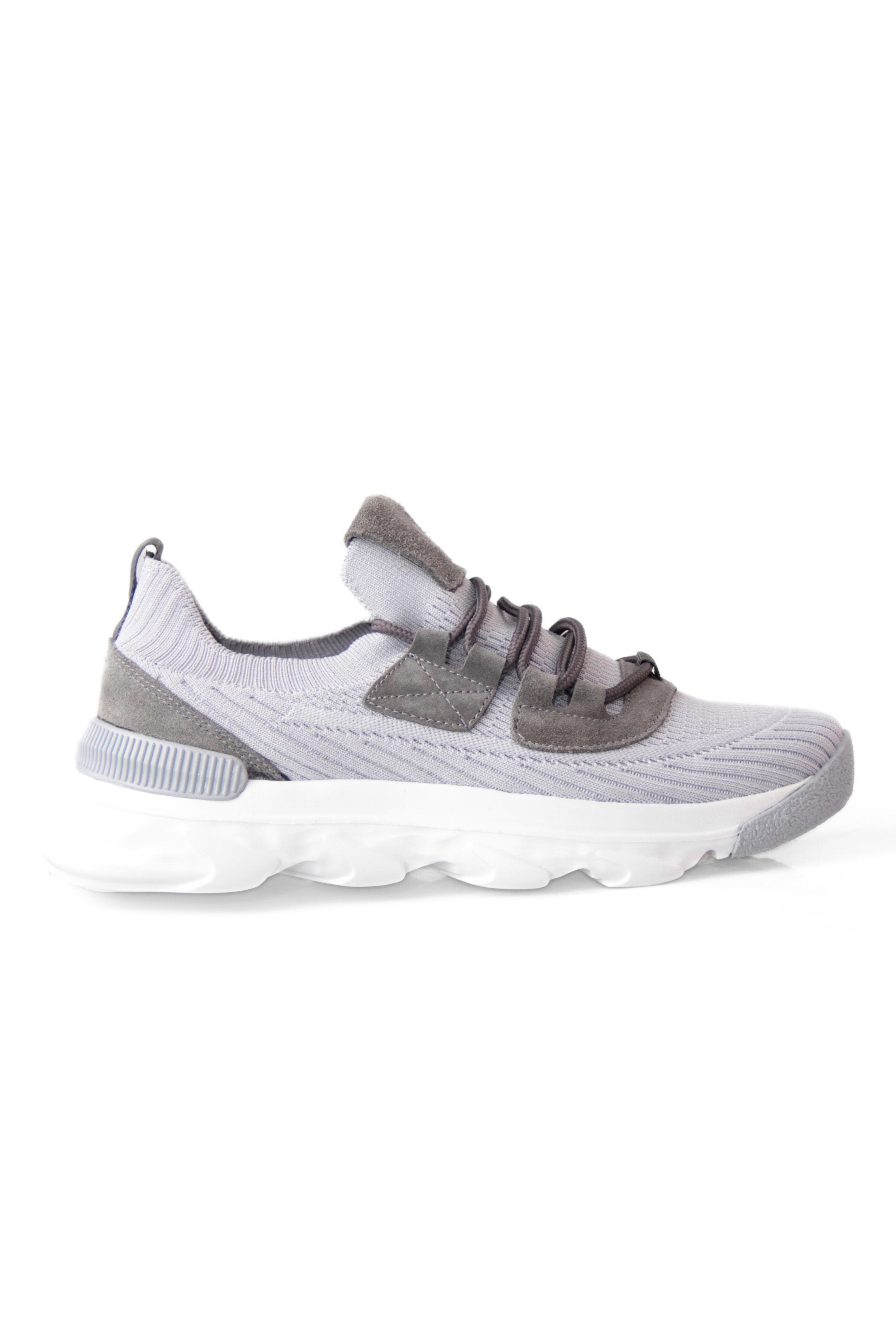 Triko Erkek Bağcıklı Gri Sneaker Ayakkabı Robert