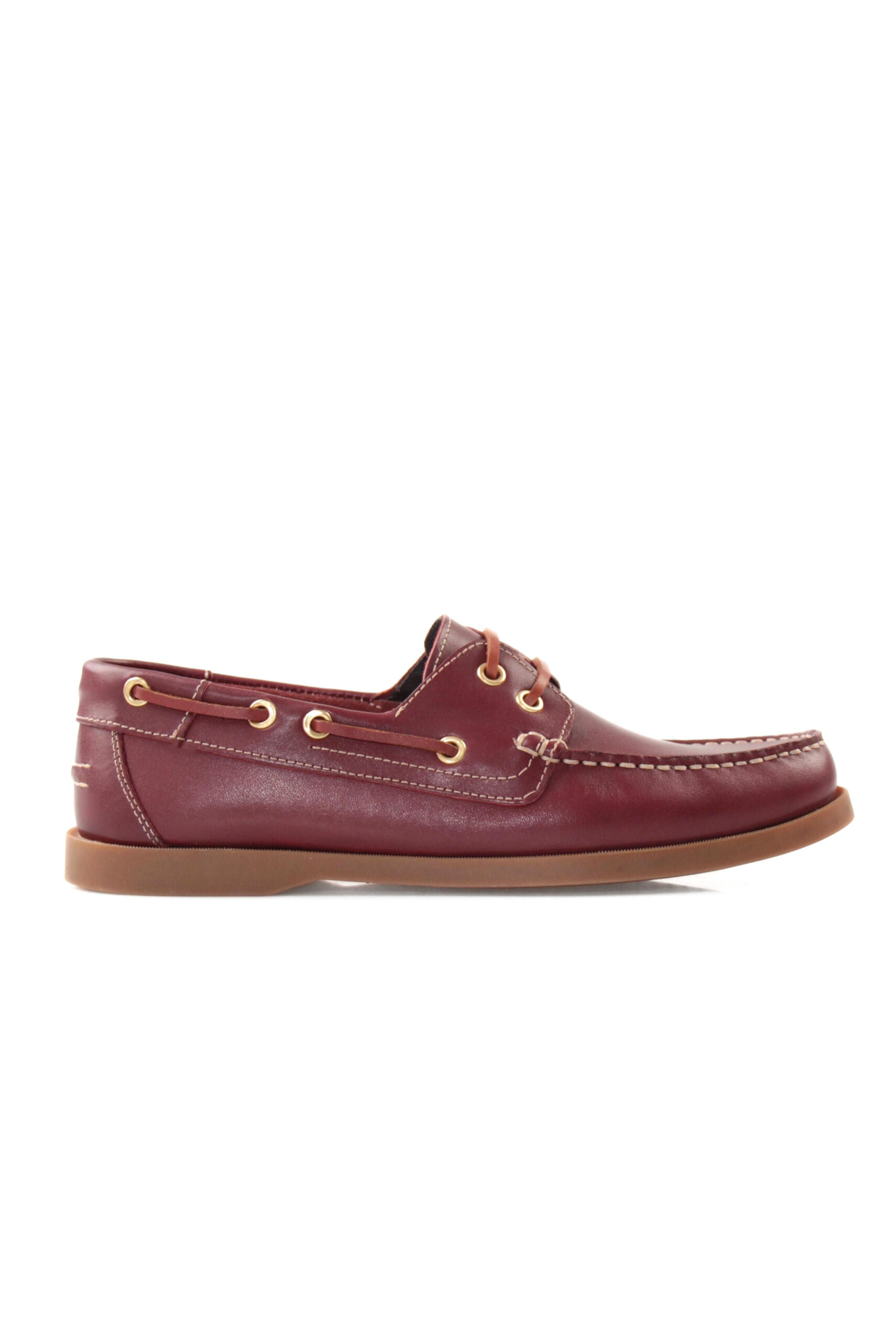 Tripy Hakiki Deri Erkek Bağcıklı Bordo Loafer Ayakkabı Jack